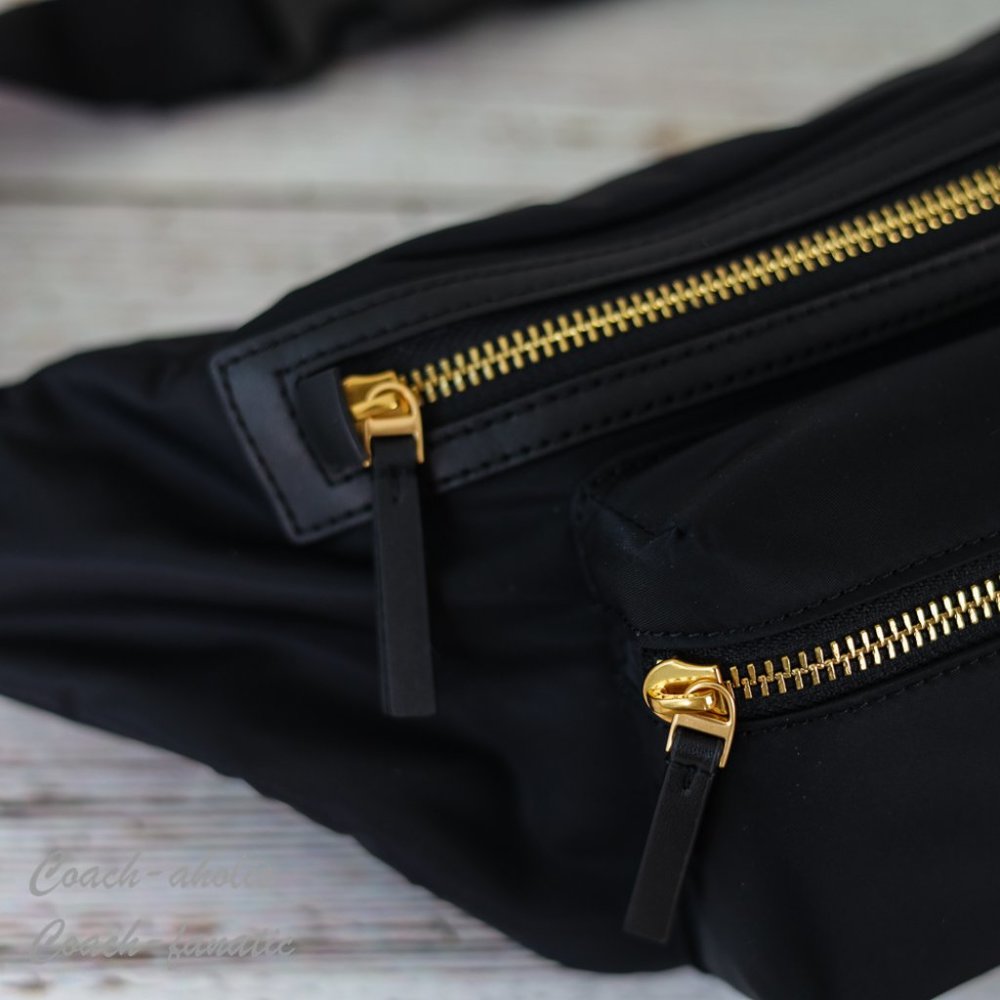 NWT Tory Burch 82508 Nylon Belt Bag Fanny Pack Crossbody in Black - Picture 4 of 9